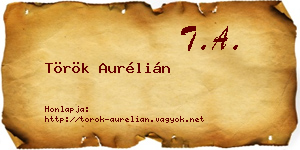 Török Aurélián névjegykártya